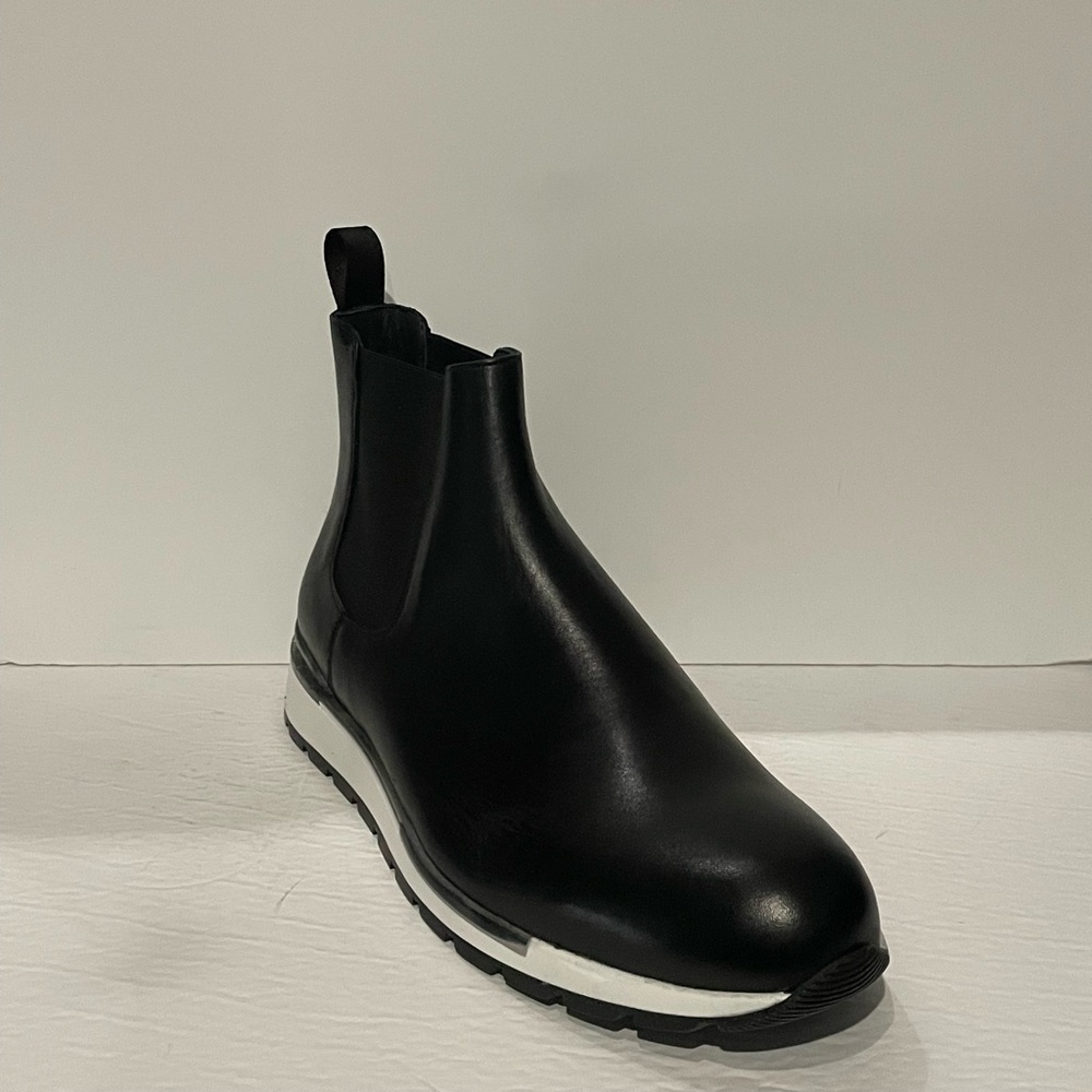 Duca boots chelsea casual sneakers black Atalian leather slip on